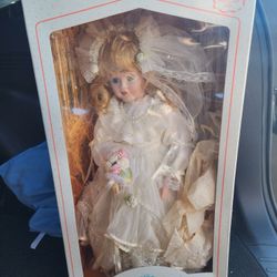 Vintage Porcelain Bridge Doll