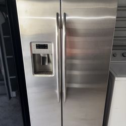GE Stainless Steel Refrigerator And Freezer