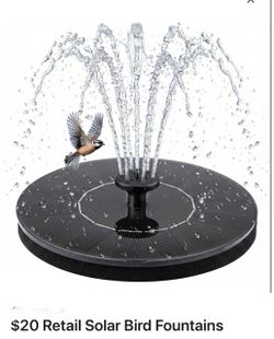 Solar Powered Bird Bath Fountain