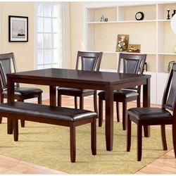 Real Living Harlow 6-Piece Dining Set with Bench