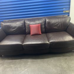 Comfortable Leather Couch (free delivery)