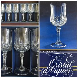 Cristal D’Arques Longchamp Set Of 6 Cordial Glasses. Excellent Like New Condition. Used For One Event.