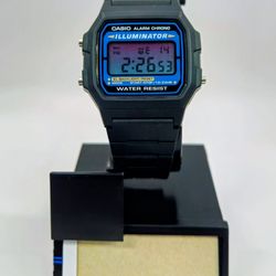 Casio F105W-1A Modded Screen Midnight Purple- Blue Gradient