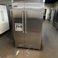 Viking 48”Wide Built In Stainless Steel Side By Side Refrigerator