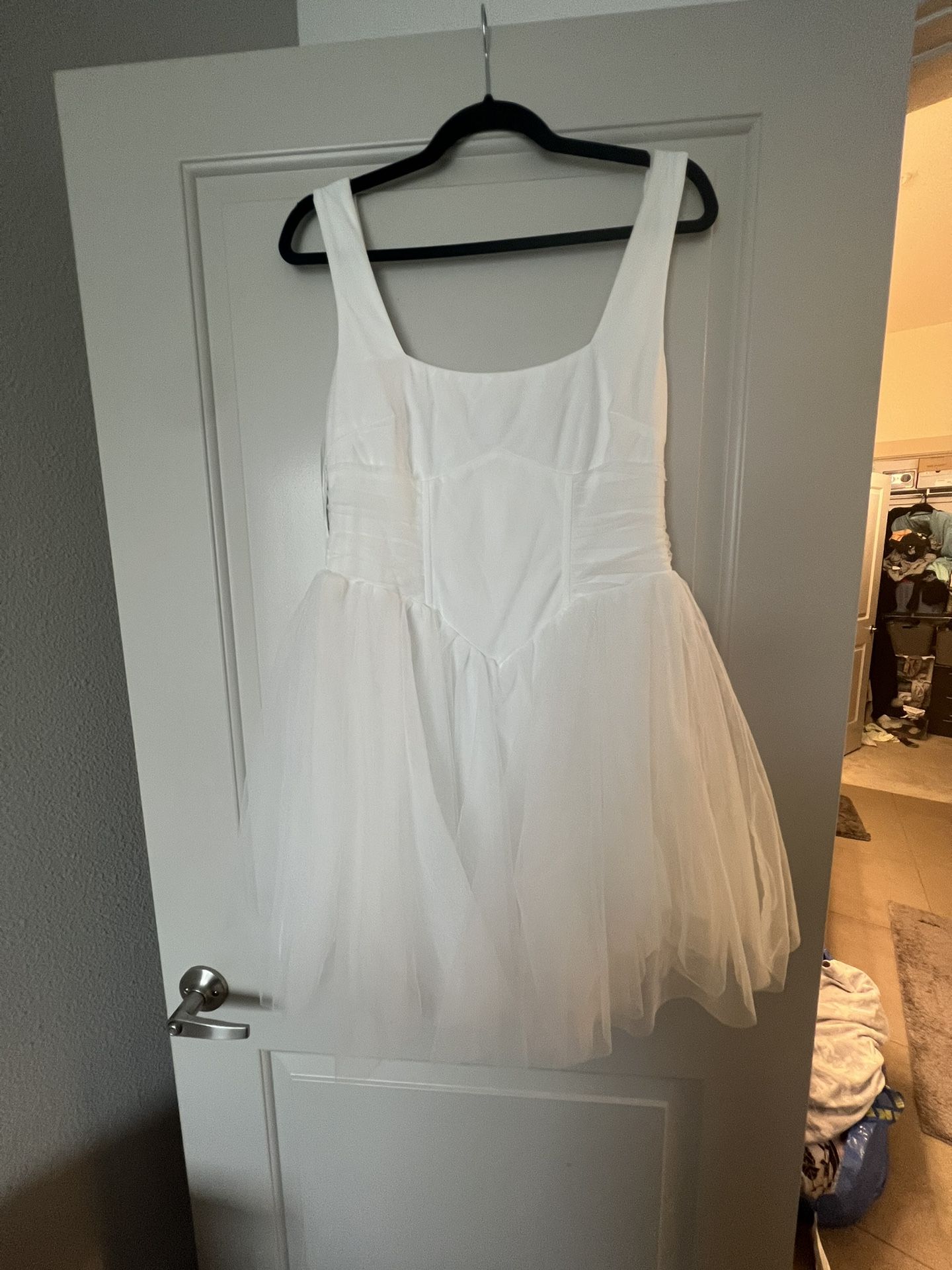 Size L White Hello Molly Cocktail Dress