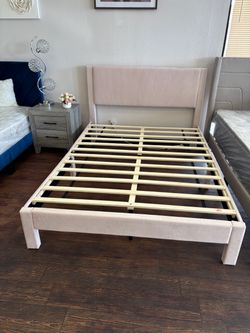 Pink queen size bed frame