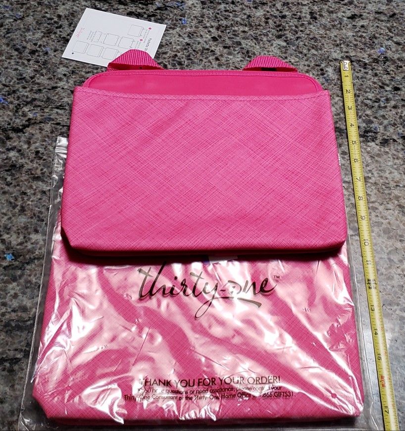 2 NEW thirty one oh snap pocket-Pink Cross Pop!!