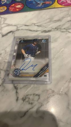 Owen Miller Bowman Chrome 1st Autograph Card