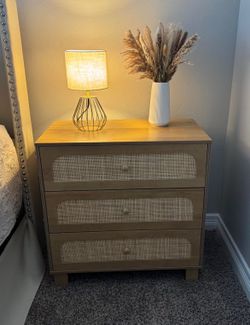 3 drawer dresser rattan drawers