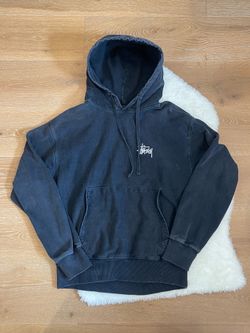 Black stussy logo hoodie