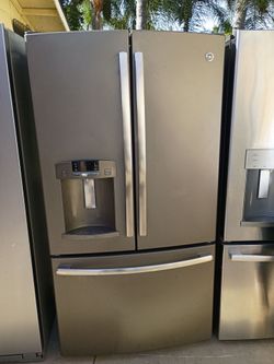 675 GE refrigerator 3 door comes with 6 months warranty and delivery is available