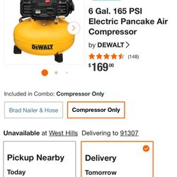 Dewalt 6 Gal Compressor