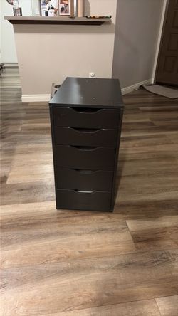 Black 5-Drawer Storage Cabinet