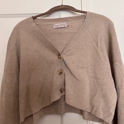 Cropped Bell Sleeve Cardigan