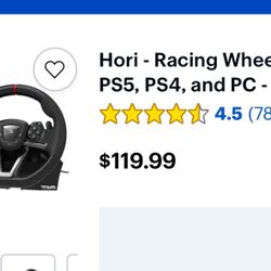 PS4 And Ps5 Racing Wheel