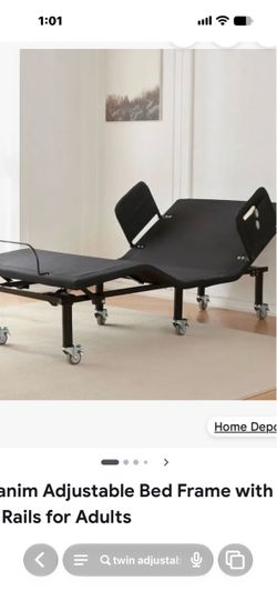 Twin adjustable bed frame