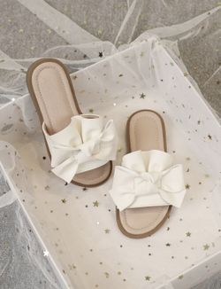 Girls Bow Slide Sandals 