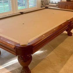 Brunswick Camden II 9’ Pool Table – Mahogany – Simonis 860 – Complete Package