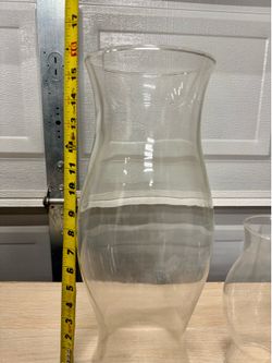Large Vintage Clear Hurricane Shade Glass