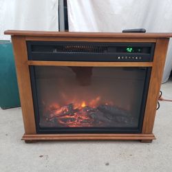Electric Fireplace Heater With Remote Control 