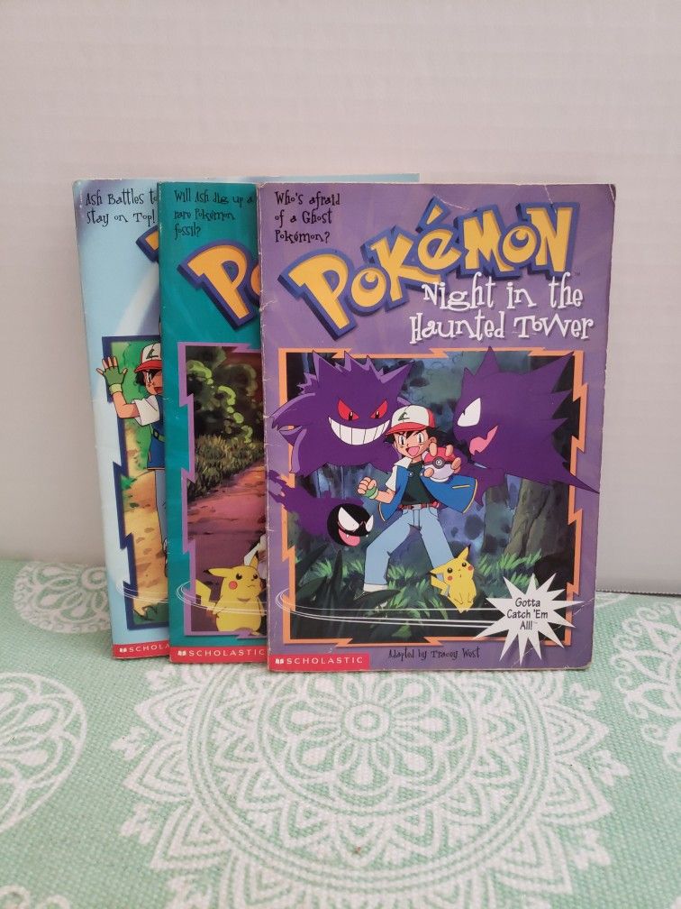 Pokemon Chapter Books by Tracey West 3 Vintage Paperback books