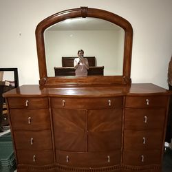 Dresser with mirror