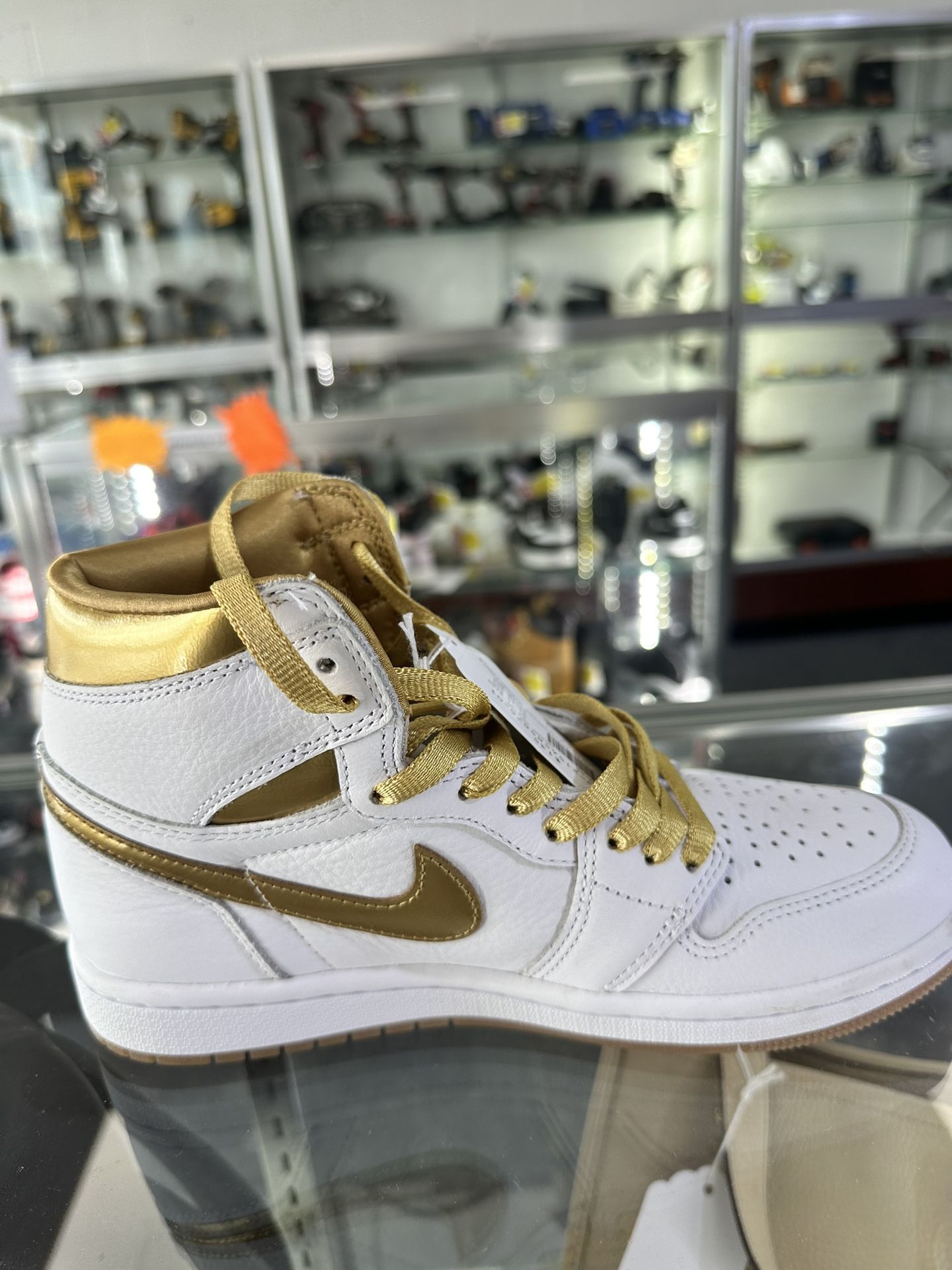 White/ Gold Air Jordan’s 