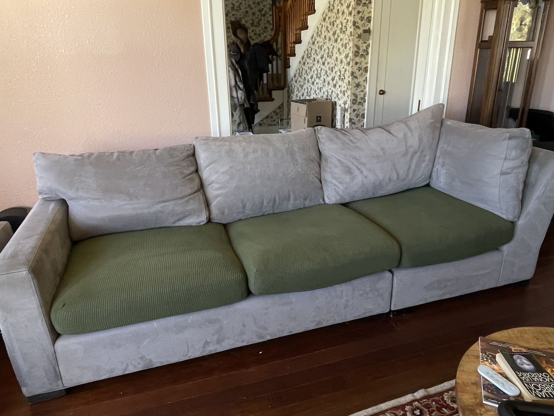 Crate & Barrel three-piece sectional sofa