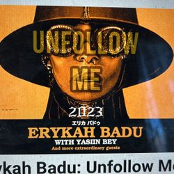 Erykah Badu Conecet Tickets For Sale: June 21
