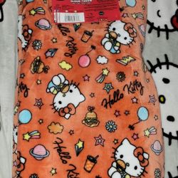 Orange Hello Kitty Blanket 