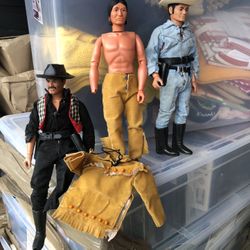 Lone Ranger, Tanto, And Black Bart Action Figures