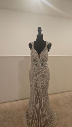 GOWN DRESS WITH RHINESTONES