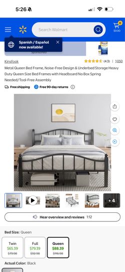 Queen size bed frame