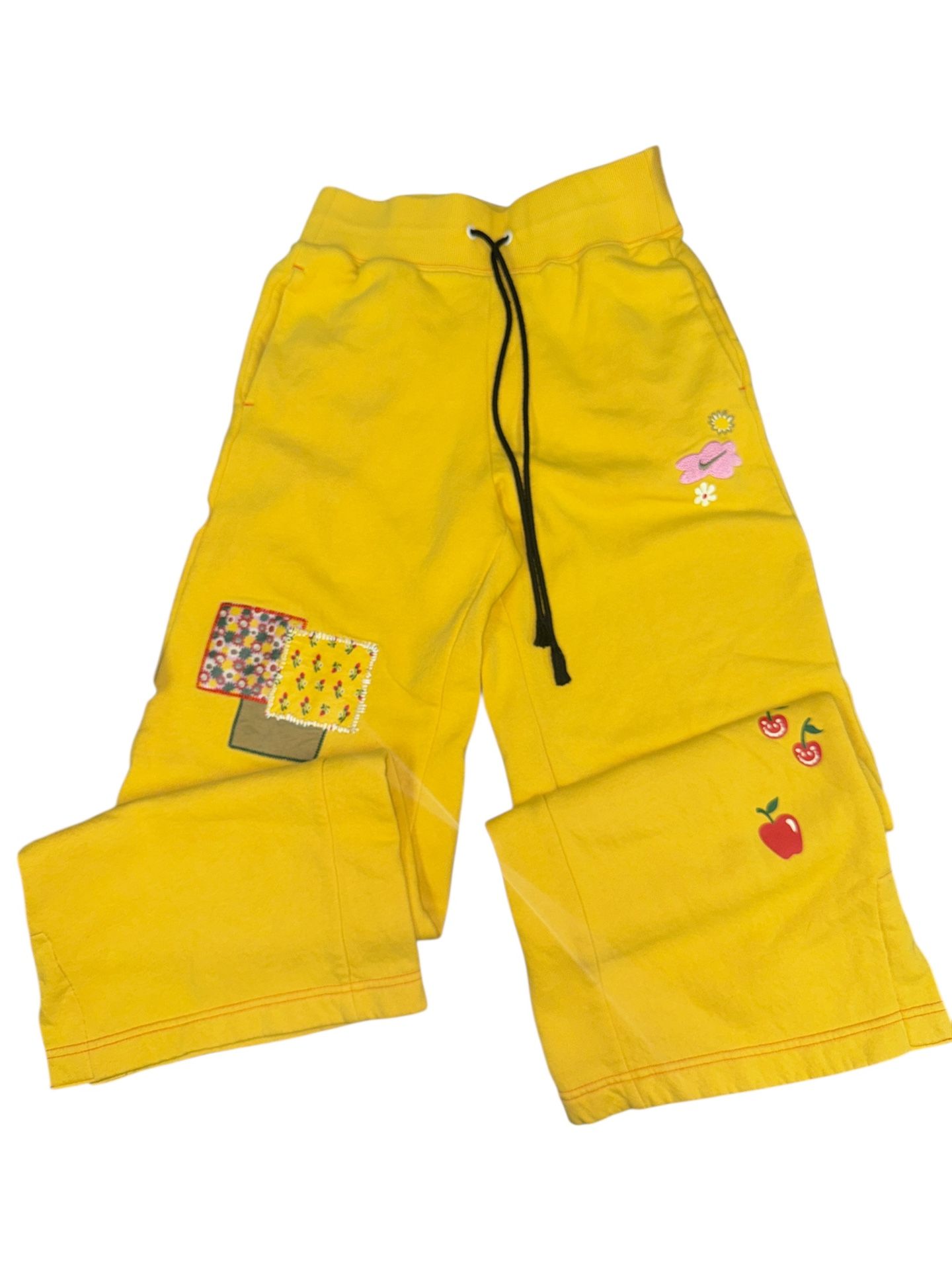 Nike Women’s Sweatpants Yellow Patchwork. RARE Item. Size SMALL