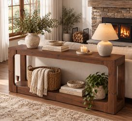 Brand New in Box – 63” Solid Wood Console / Entryway Table