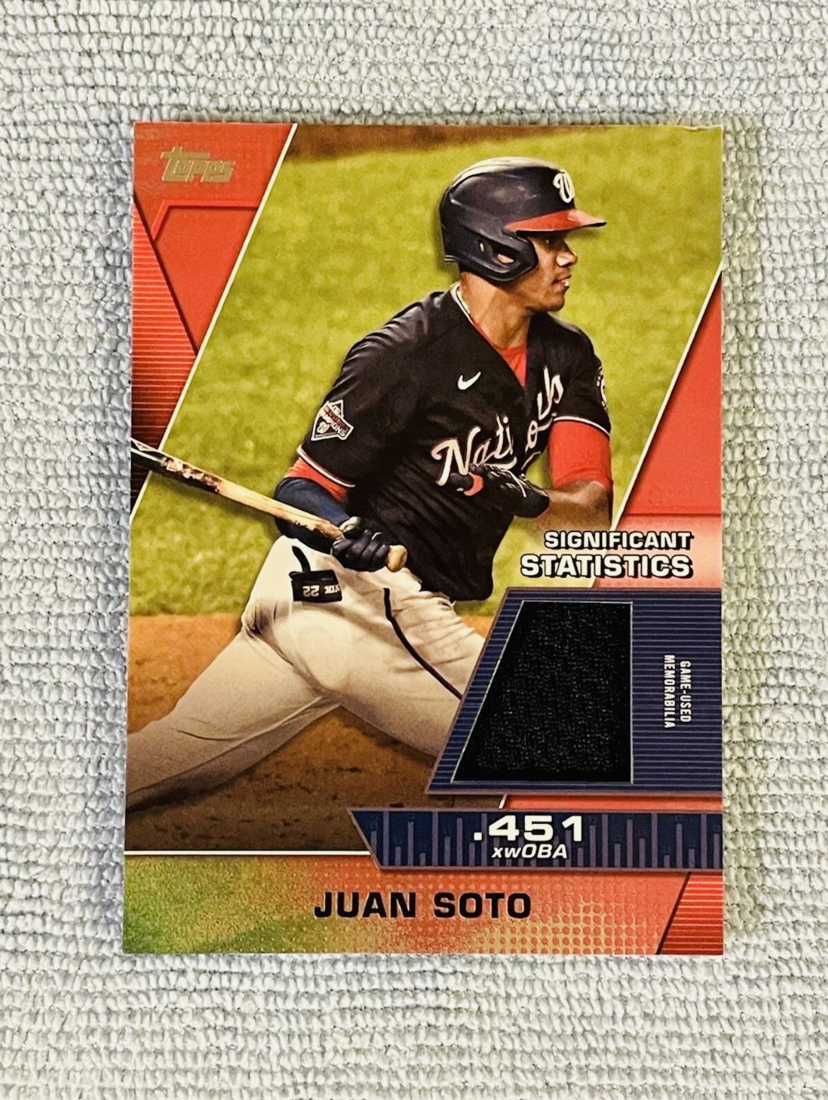 Juan Soto 2021 Topps Series 2 Significant Statistics Jersey Patch