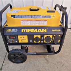 Gas Portable Generator 4450W Recoil Start 120V with CO alert