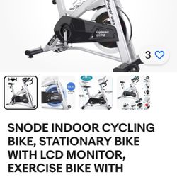 SNODE INDOOR CYCLING BIKE, STATIONARY BIKE WITH LCD MONITOR, EXERCISE BIKE 