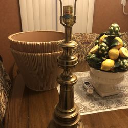 UNBELIEVABLE TWO 75 Year Old Authentic STIFFEL LAMPS with Original Finial And ORIGINAL SHADES