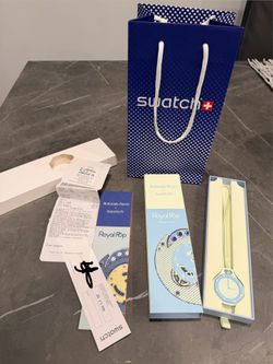 AUTHENTIC Audemars Piguet x Swatch Royal Pop “Blaue Acht” – Blue – Complete Set
