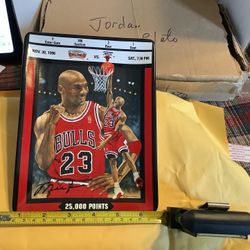 Michael Jordan 25,000 point collectors ticket plate ticket to greatness numbered edition