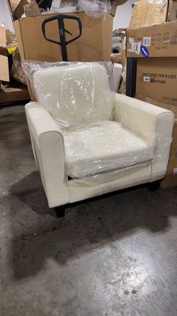 Decorative chairs for living room, upholstered living room chairs, mid-century modern reading chair for bedroom, comfortable single armchair for sofa,