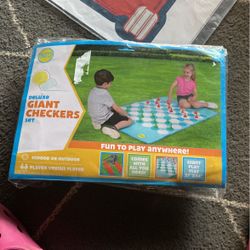 Giant Checkers Great Fun For Kids Indoors/outdoors
