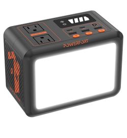 PowerFort 99Wh Portable Power Station - 150W Small Solar Generator with 3500+ Cycles LiFePo4(LFP), PD18W, USB QC3.0, 2 x 110V AC Outlets, Outdoor LED