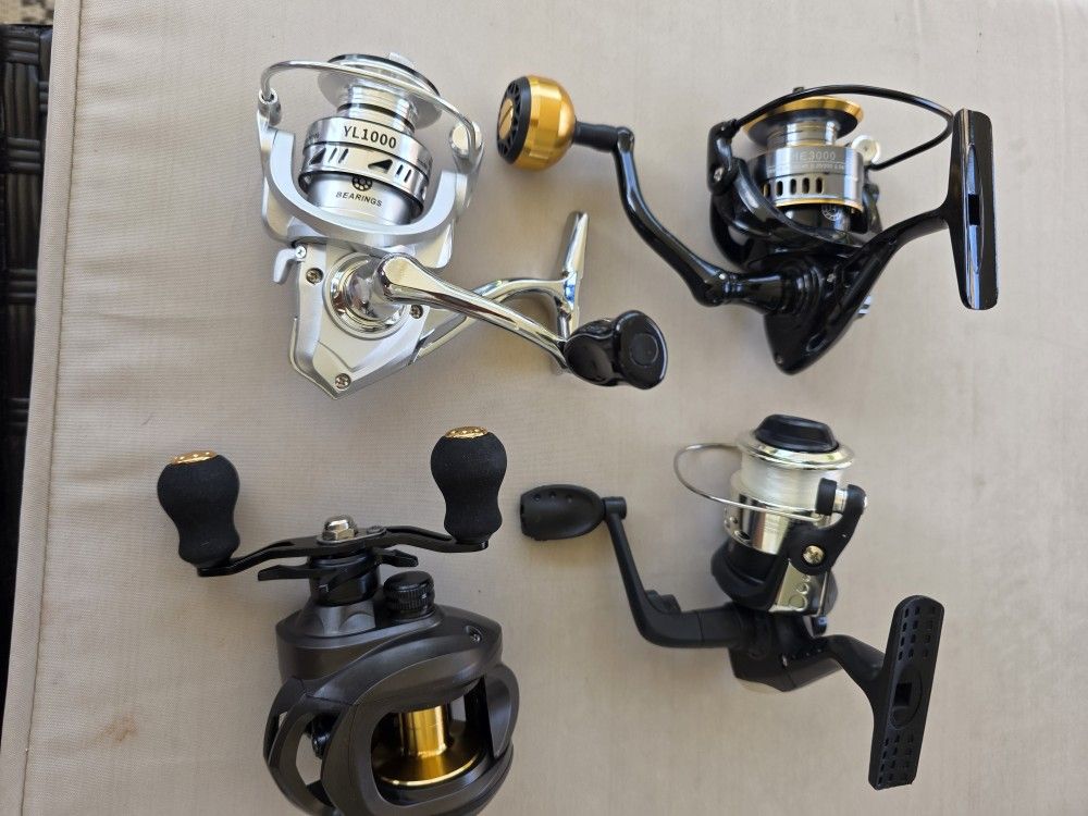 4 Brand New Fishing Reels $80.00