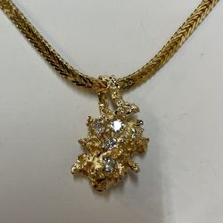 Natural Diamond Gold Nugget