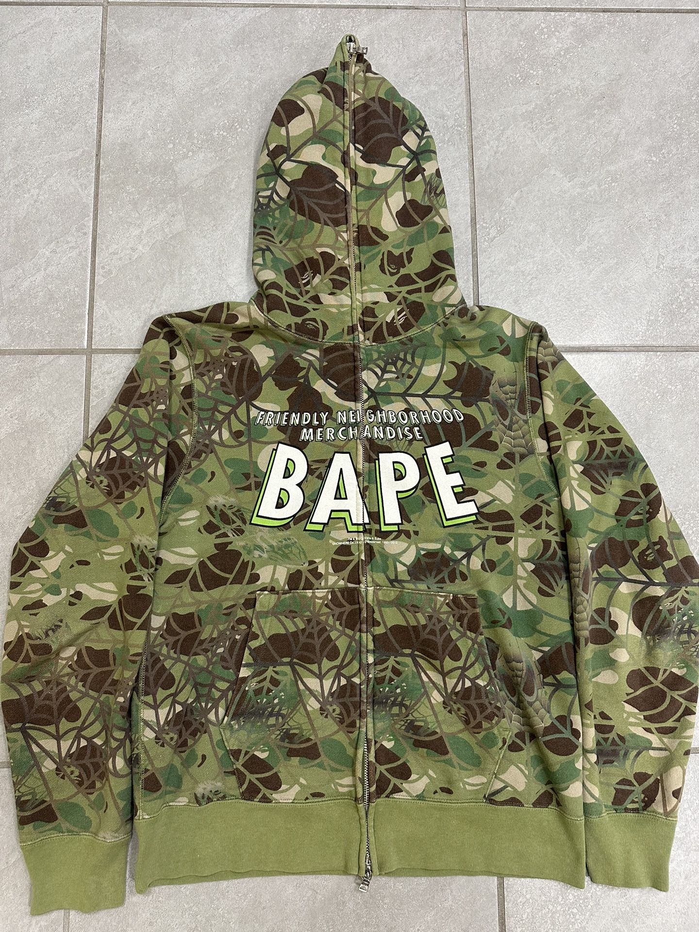 Bape x Marvel Spider- Man Full Zip Hoodie
