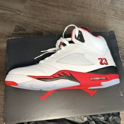 Air jordan 5 Retro OG White/fire Red-black