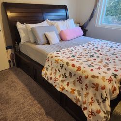 Wood Bed Frame Queen 