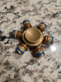 Brass Six-Arm Fidget Spinner